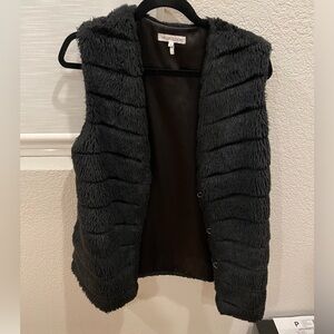 Faux fur vest by Heartloom.